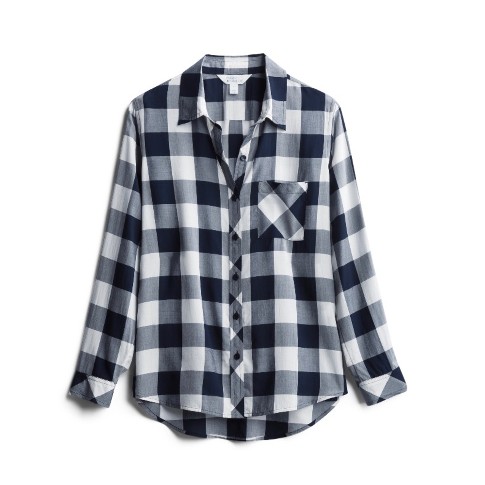 NWT Market & Spruce Jillianne Button Down Top XS